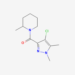 (4-chloro-1,5-dimethyl-1H-pyrazol-3-yl)(2-methylpiperidin-1-yl)methanone