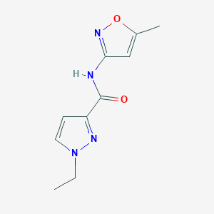 molecular formula C10H12N4O2 B10965017 1-Ethyl-N-(5-methylisoxazol-3-yl)-1H-pyrazole-3-carboxamide 