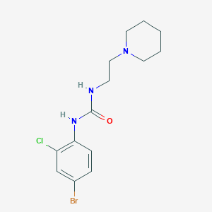 molecular formula C14H19BrClN3O B10965028 1-(4-Bromo-2-chlorophenyl)-3-[2-(piperidin-1-yl)ethyl]urea 