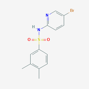 molecular formula C13H13BrN2O2S B10965029 N-(5-bromopyridin-2-yl)-3,4-dimethylbenzenesulfonamide 