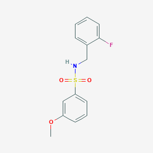 molecular formula C14H14FNO3S B10965038 N-(2-fluorobenzyl)-3-methoxybenzenesulfonamide 