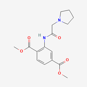 Dimethyl 2-[(pyrrolidin-1-ylacetyl)amino]benzene-1,4-dicarboxylate