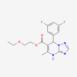 2-Ethoxyethyl 7-(3,5-difluorophenyl)-5-methyl-4,7-dihydro[1,2,4]triazolo[1,5-a]pyrimidine-6-carboxylate