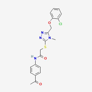 N-(4-acetylphenyl)-2-({5-[(2-chlorophenoxy)methyl]-4-methyl-4H-1,2,4-triazol-3-yl}sulfanyl)acetamide