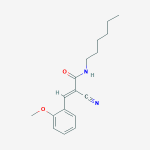 molecular formula C17H22N2O2 B10965080 (2E)-2-cyano-N-hexyl-3-(2-methoxyphenyl)prop-2-enamide 