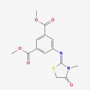 dimethyl 5-{[(2Z)-3-methyl-4-oxo-1,3-thiazolidin-2-ylidene]amino}benzene-1,3-dicarboxylate