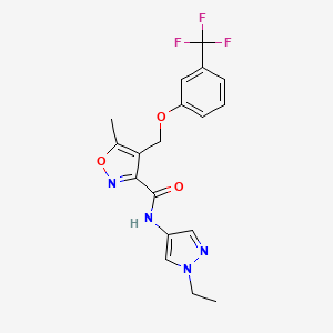 N-(1-ethyl-1H-pyrazol-4-yl)-5-methyl-4-{[3-(trifluoromethyl)phenoxy]methyl}-1,2-oxazole-3-carboxamide