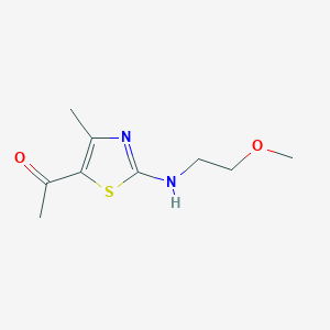 molecular formula C9H14N2O2S B10965107 1-[2-(2-Methoxyethylamino)-4-methyl-1,3-thiazol-5-yl]ethanone CAS No. 794571-76-9