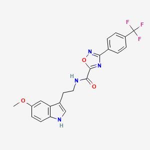 N-[2-(5-methoxy-1H-indol-3-yl)ethyl]-3-[4-(trifluoromethyl)phenyl]-1,2,4-oxadiazole-5-carboxamide