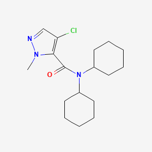 molecular formula C17H26ClN3O B10965117 4-chloro-N,N-dicyclohexyl-1-methyl-1H-pyrazole-5-carboxamide 