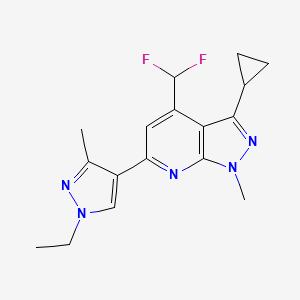 3-cyclopropyl-4-(difluoromethyl)-6-(1-ethyl-3-methyl-1H-pyrazol-4-yl)-1-methyl-1H-pyrazolo[3,4-b]pyridine