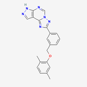 2-{3-[(2,5-dimethylphenoxy)methyl]phenyl}-7H-pyrazolo[4,3-e][1,2,4]triazolo[1,5-c]pyrimidine