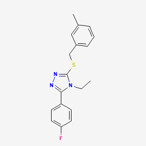 4-ethyl-3-(4-fluorophenyl)-5-[(3-methylbenzyl)sulfanyl]-4H-1,2,4-triazole