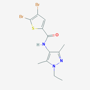 4,5-dibromo-N-(1-ethyl-3,5-dimethyl-1H-pyrazol-4-yl)thiophene-2-carboxamide