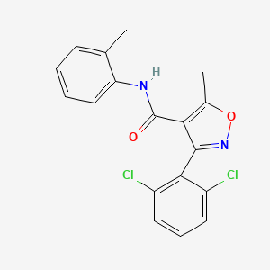 3-(2,6-dichlorophenyl)-5-methyl-N-(2-methylphenyl)-1,2-oxazole-4-carboxamide