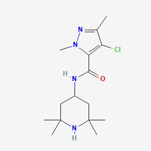 4-chloro-1,3-dimethyl-N-(2,2,6,6-tetramethylpiperidin-4-yl)-1H-pyrazole-5-carboxamide