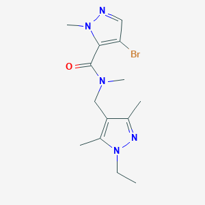 4-bromo-N-[(1-ethyl-3,5-dimethyl-1H-pyrazol-4-yl)methyl]-N,1-dimethyl-1H-pyrazole-5-carboxamide