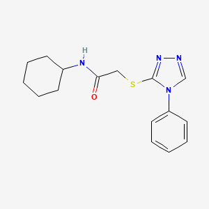 N-cyclohexyl-2-[(4-phenyl-4H-1,2,4-triazol-3-yl)sulfanyl]acetamide