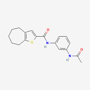 N-[3-(acetylamino)phenyl]-5,6,7,8-tetrahydro-4H-cyclohepta[b]thiophene-2-carboxamide