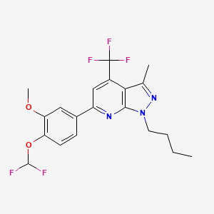 1-butyl-6-[4-(difluoromethoxy)-3-methoxyphenyl]-3-methyl-4-(trifluoromethyl)-1H-pyrazolo[3,4-b]pyridine