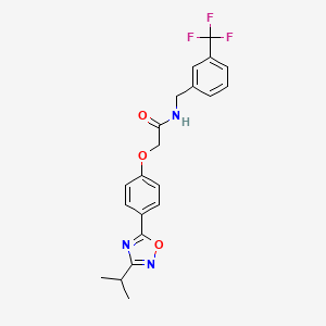 2-{4-[3-(propan-2-yl)-1,2,4-oxadiazol-5-yl]phenoxy}-N-[3-(trifluoromethyl)benzyl]acetamide