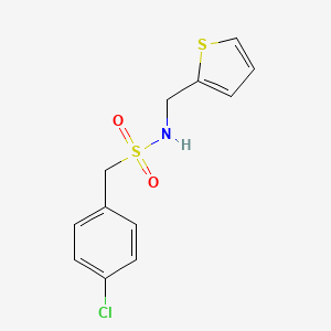 1-(4-chlorophenyl)-N-(thiophen-2-ylmethyl)methanesulfonamide