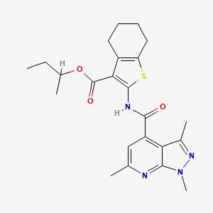 butan-2-yl 2-{[(1,3,6-trimethyl-1H-pyrazolo[3,4-b]pyridin-4-yl)carbonyl]amino}-4,5,6,7-tetrahydro-1-benzothiophene-3-carboxylate