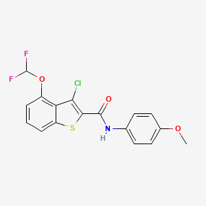 3-chloro-4-(difluoromethoxy)-N-(4-methoxyphenyl)-1-benzothiophene-2-carboxamide