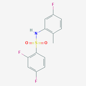 molecular formula C13H10F3NO2S B10965385 2,4-difluoro-N-(5-fluoro-2-methylphenyl)benzenesulfonamide 