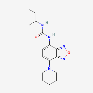 molecular formula C16H23N5O2 B10965393 1-Butan-2-yl-3-[7-(piperidin-1-yl)-2,1,3-benzoxadiazol-4-yl]urea 