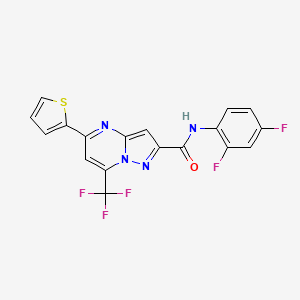 N-(2,4-difluorophenyl)-5-(thiophen-2-yl)-7-(trifluoromethyl)pyrazolo[1,5-a]pyrimidine-2-carboxamide