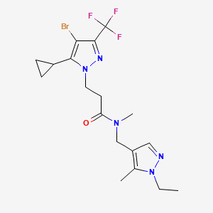 3-[4-bromo-5-cyclopropyl-3-(trifluoromethyl)-1H-pyrazol-1-yl]-N-[(1-ethyl-5-methyl-1H-pyrazol-4-yl)methyl]-N-methylpropanamide