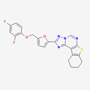 2-{5-[(2,4-Difluorophenoxy)methyl]furan-2-yl}-8,9,10,11-tetrahydro[1]benzothieno[3,2-e][1,2,4]triazolo[1,5-c]pyrimidine