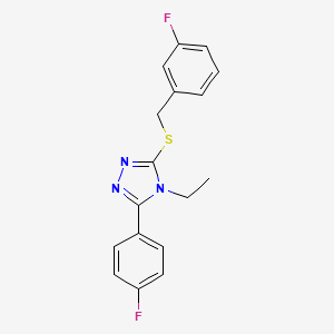 4-ethyl-3-[(3-fluorobenzyl)sulfanyl]-5-(4-fluorophenyl)-4H-1,2,4-triazole