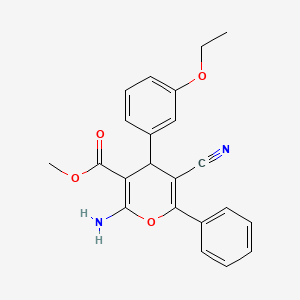 methyl 2-amino-5-cyano-4-(3-ethoxyphenyl)-6-phenyl-4H-pyran-3-carboxylate