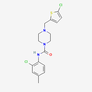 N-(2-chloro-4-methylphenyl)-4-[(5-chlorothiophen-2-yl)methyl]piperazine-1-carboxamide