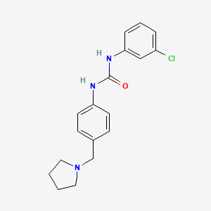 molecular formula C18H20ClN3O B10965509 1-(3-Chlorophenyl)-3-[4-(pyrrolidin-1-ylmethyl)phenyl]urea 