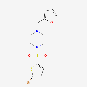 molecular formula C13H15BrN2O3S2 B10965562 1-[(5-Bromothiophen-2-yl)sulfonyl]-4-(furan-2-ylmethyl)piperazine 