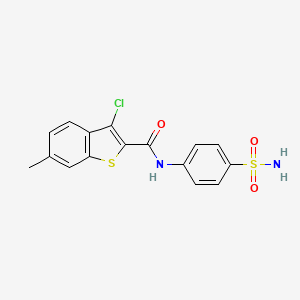 3-chloro-6-methyl-N-(4-sulfamoylphenyl)-1-benzothiophene-2-carboxamide