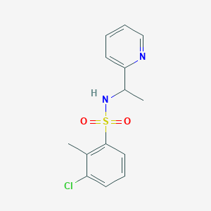 3-chloro-2-methyl-N-[1-(pyridin-2-yl)ethyl]benzenesulfonamide