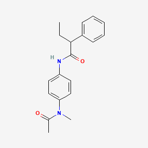 molecular formula C19H22N2O2 B10965617 N-{4-[acetyl(methyl)amino]phenyl}-2-phenylbutanamide 