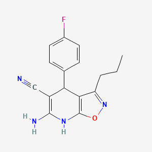 6-Amino-4-(4-fluorophenyl)-3-propyl-4,7-dihydro[1,2]oxazolo[5,4-b]pyridine-5-carbonitrile