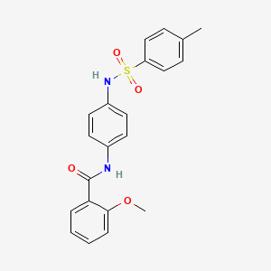 molecular formula C21H20N2O4S B10965656 2-methoxy-N-(4-{[(4-methylphenyl)sulfonyl]amino}phenyl)benzamide 