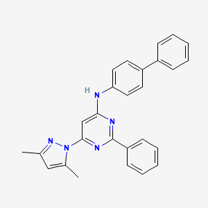 N-(biphenyl-4-yl)-6-(3,5-dimethyl-1H-pyrazol-1-yl)-2-phenylpyrimidin-4-amine