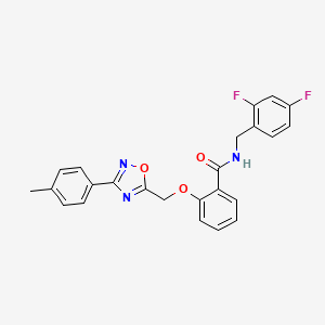 N-(2,4-difluorobenzyl)-2-{[3-(4-methylphenyl)-1,2,4-oxadiazol-5-yl]methoxy}benzamide