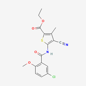 Ethyl 5-(5-chloro-2-methoxybenzamido)-4-cyano-3-methylthiophene-2-carboxylate