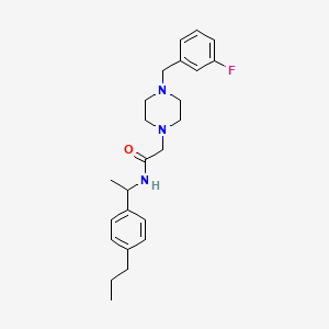 2-[4-(3-fluorobenzyl)piperazin-1-yl]-N-[1-(4-propylphenyl)ethyl]acetamide