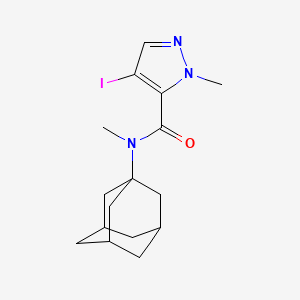 molecular formula C16H22IN3O B10965699 N-(1-Adamantyl)-4-iodo-N,1-dimethyl-1H-pyrazole-5-carboxamide 