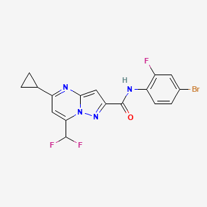 N-(4-bromo-2-fluorophenyl)-5-cyclopropyl-7-(difluoromethyl)pyrazolo[1,5-a]pyrimidine-2-carboxamide