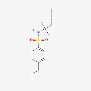 molecular formula C17H29NO2S B10965723 4-propyl-N-(2,4,4-trimethylpentan-2-yl)benzenesulfonamide 